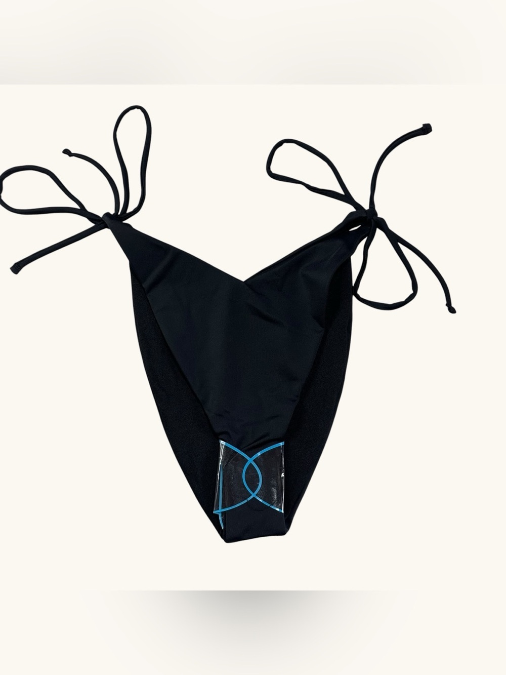 NWOT ASOS Black Tie-Side Bikini Bottoms with Side Ties